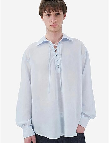 Camicia casual a maniche lunghe dalla vestibilità rilassata con dettaglio annodato giesto