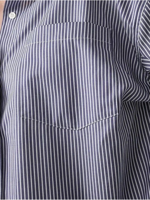 Camicia casual a righe oversize hiccup - Kiabi Camicia casual a righe oversize hiccup - Kiabi