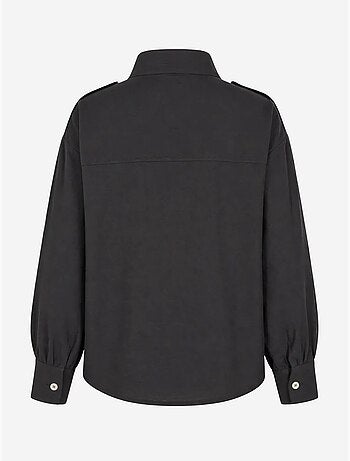 Camicia casual abbottonata con collo alla coreana mixray
