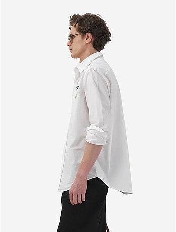 Camicia casual in cotone a maniche lunghe con taschino giesto