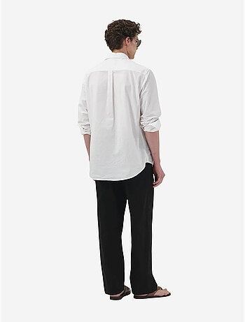 Camicia casual in cotone a maniche lunghe con taschino giesto