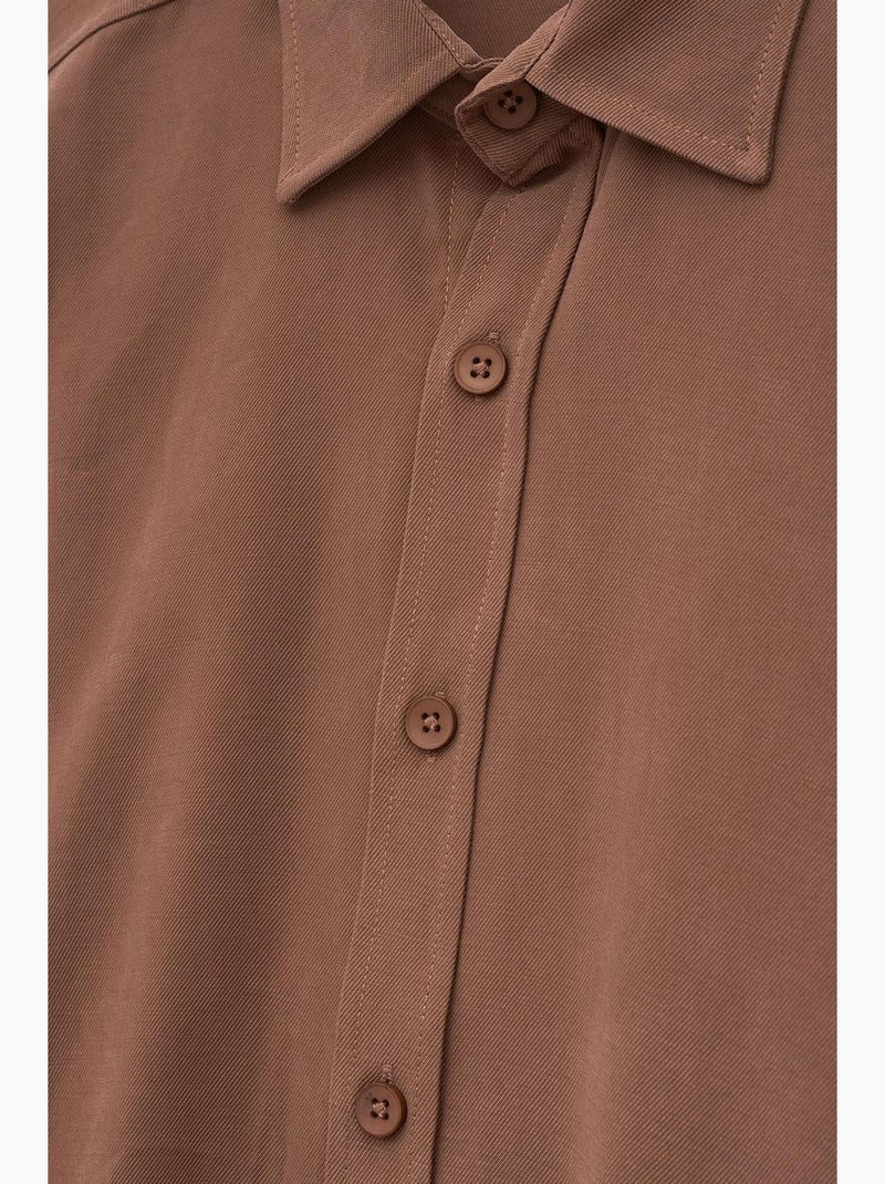 Camicia classica giesto Marrone - Kiabi