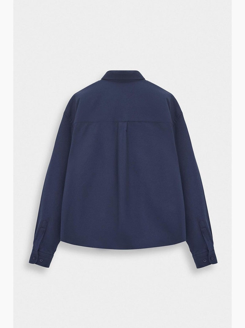 Camicia classica in cotone giesto Blu marino - Kiabi