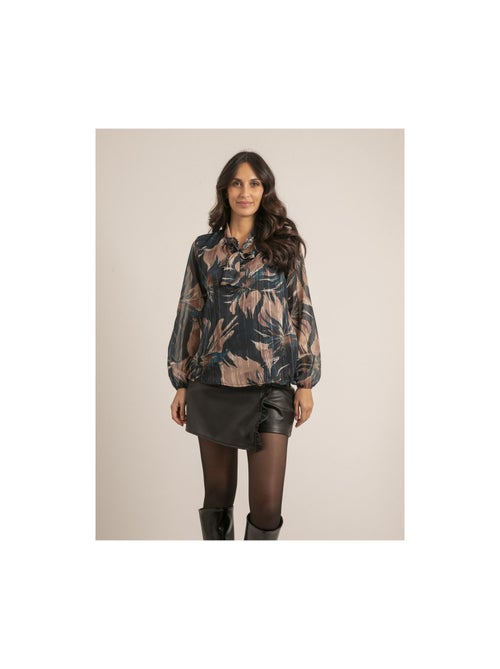 Camicia colletto fiocco a motivi ORTENSE - Kiabi