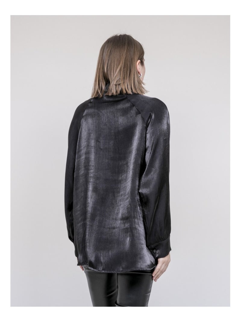 Camicia collo lavallière ORNELLA Nero - Kiabi