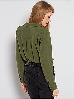 Camicia collo piatto tasca sul petto - Kiabi