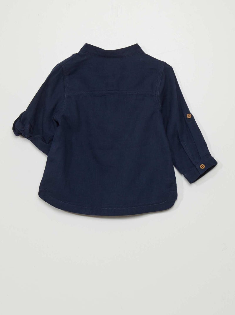 Camicia collo serafino NERO - Kiabi