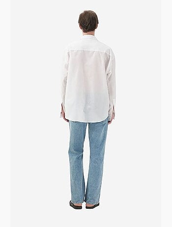 Camicia con allacciatura frontale in popeline di cotone da uomo giesto