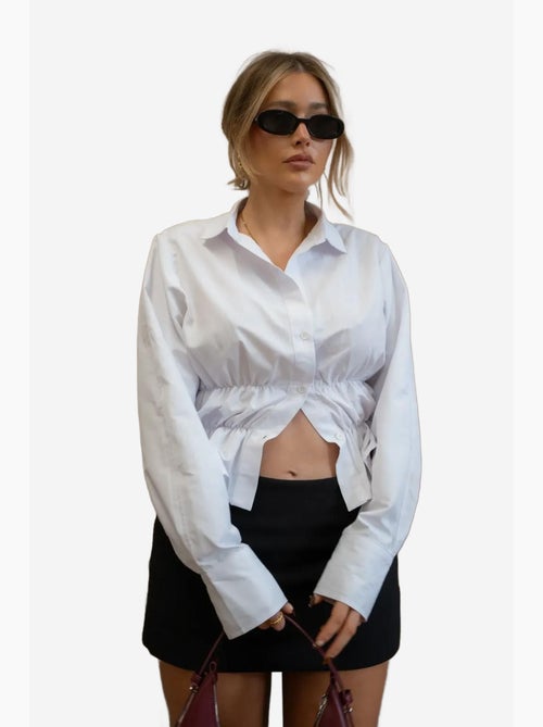 Camicia con bottoni bianchi valletta hiccup - Kiabi Camicia con bottoni bianchi valletta hiccup - Kiabi