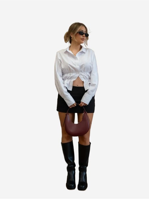 Camicia con bottoni bianchi valletta hiccup - Kiabi Camicia con bottoni bianchi valletta hiccup - Kiabi