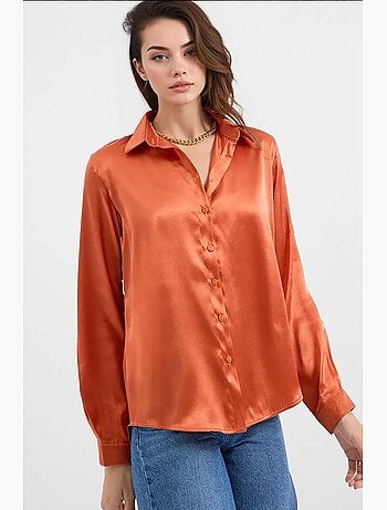 Camicia con bottoni in raso tessuto bdart