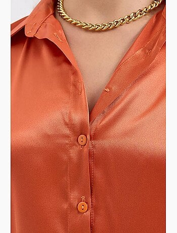 Camicia con bottoni in raso tessuto bdart