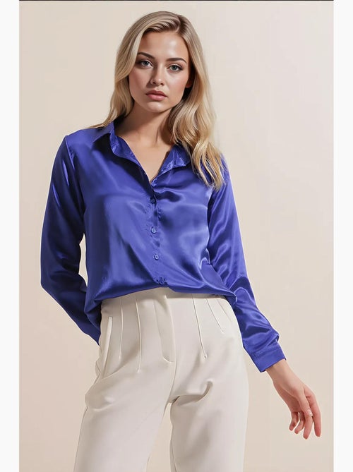 Camicia con bottoni in raso tessuto bdart - Kiabi