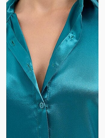 Camicia con bottoni in raso tessuto bdart