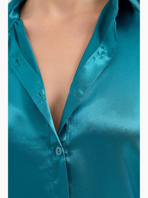 Camicia con bottoni in raso tessuto bdart - Kiabi