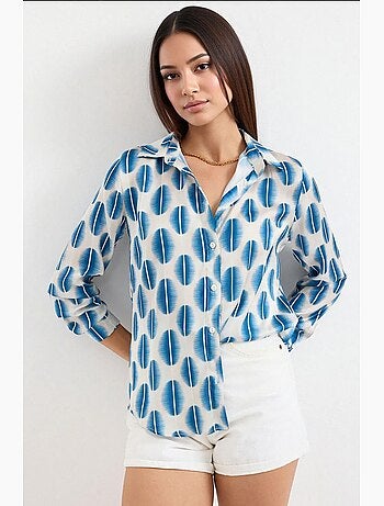 Camicia con bottoni in raso tessuto bdart