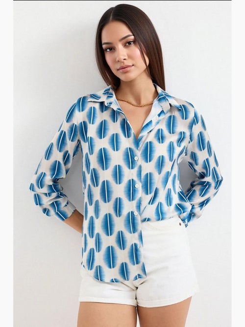 Camicia con bottoni in raso tessuto bdart - Kiabi