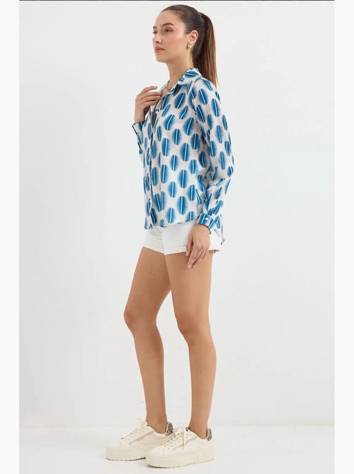 Camicia con bottoni in raso tessuto bdart - Kiabi