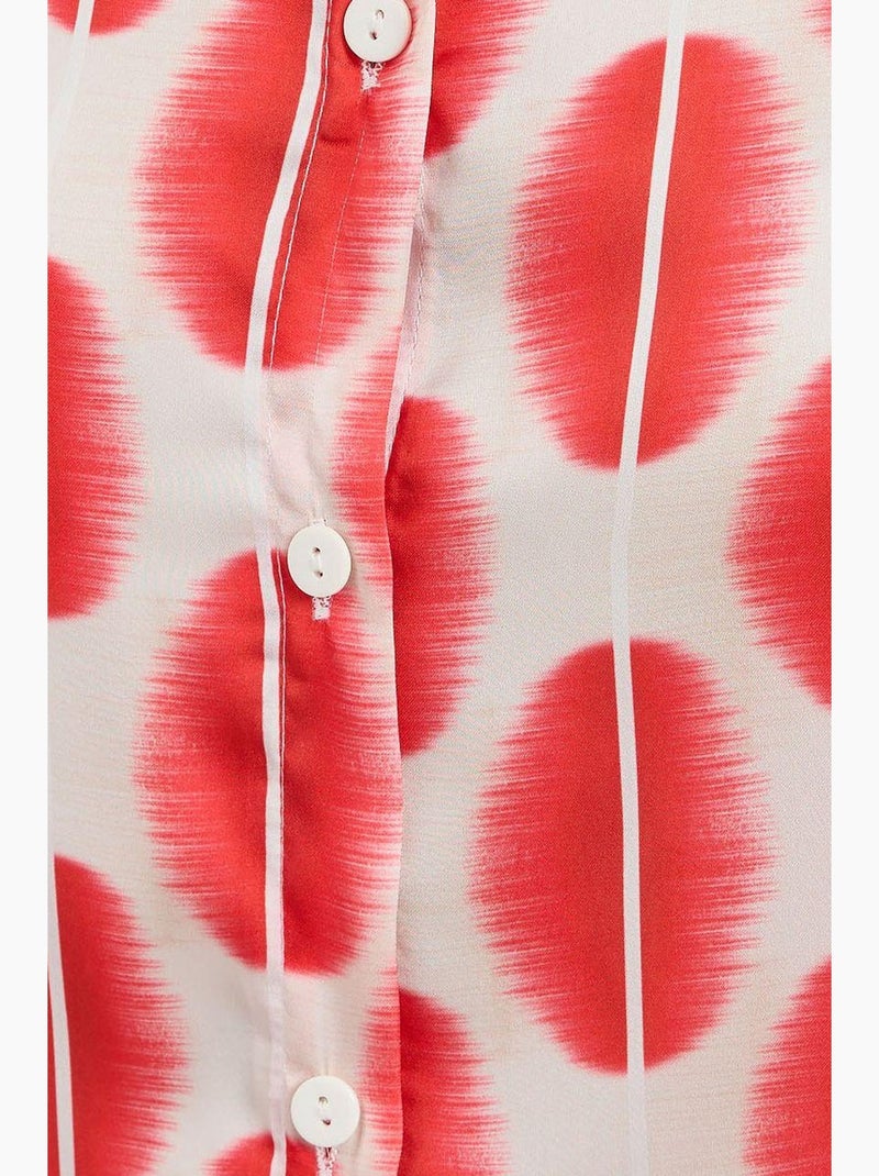 Camicia con bottoni in raso tessuto bdart Corallo - Kiabi
