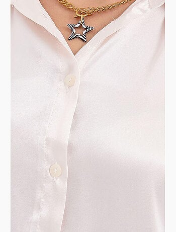 Camicia con bottoni in raso tessuto bdart
