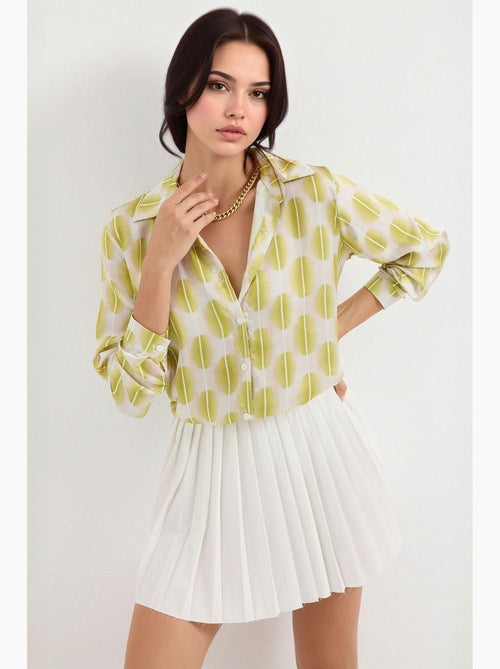Camicia con bottoni in raso tessuto bdart - Kiabi