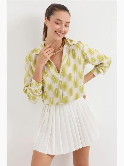 Camicia con bottoni in raso tessuto bdart - Kiabi