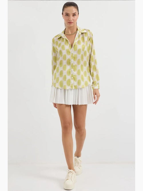 Camicia con bottoni in raso tessuto bdart - Kiabi