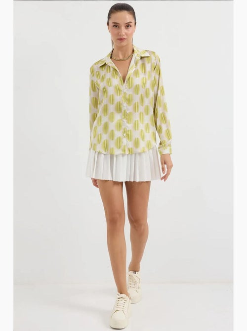 Camicia con bottoni in raso tessuto bdart - Kiabi
