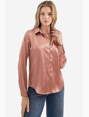 Camicia con bottoni in raso tessuto bdart