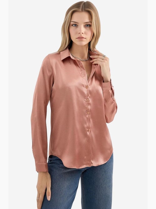 Camicia con bottoni in raso tessuto bdart - Kiabi