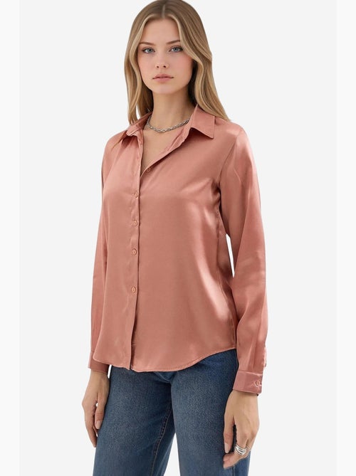 Camicia con bottoni in raso tessuto bdart - Kiabi