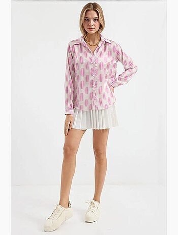 Camicia con bottoni in raso tessuto bdart
