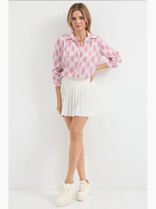 Camicia con bottoni in raso tessuto bdart - Kiabi