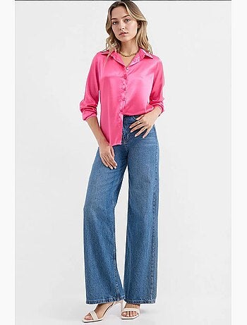 Camicia con bottoni in raso tessuto bdart