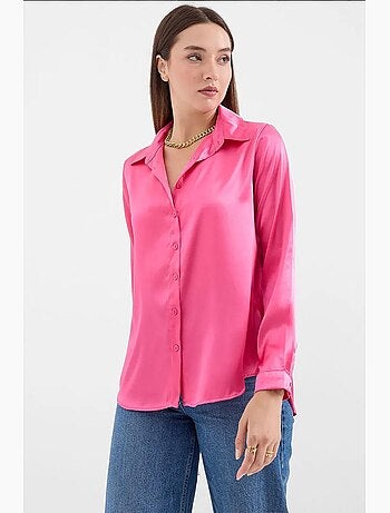 Camicia con bottoni in raso tessuto bdart