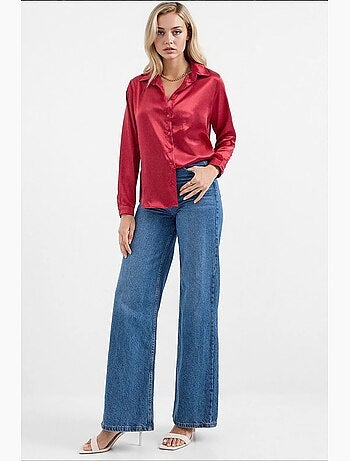 Camicia con bottoni in raso tessuto bdart
