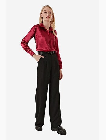 Camicia con bottoni in raso tessuto bdart