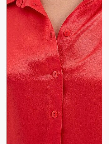 Camicia con bottoni in raso tessuto bdart