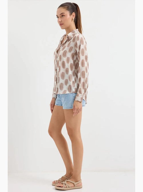 Camicia con bottoni in raso tessuto bdart - Kiabi