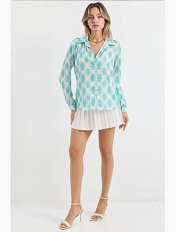 Camicia con bottoni in raso tessuto bdart