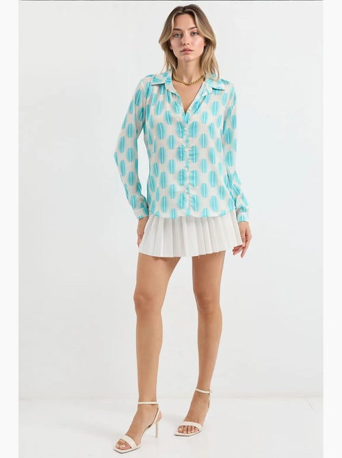 Camicia con bottoni in raso tessuto bdart - Kiabi