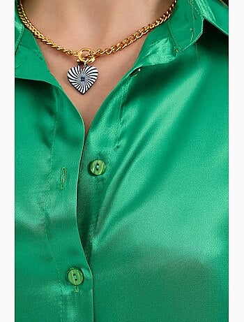 Camicia con bottoni in raso tessuto bdart
