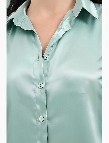 Camicia con bottoni in raso tessuto bdart