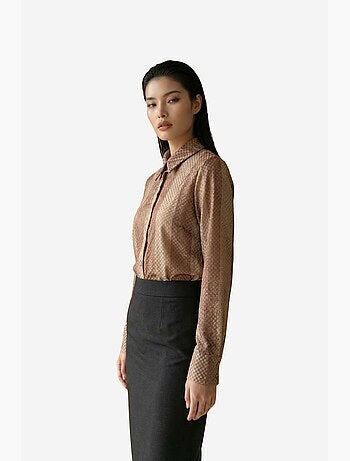 Camicia con bottoni in velluto tessuto a righe my fashion