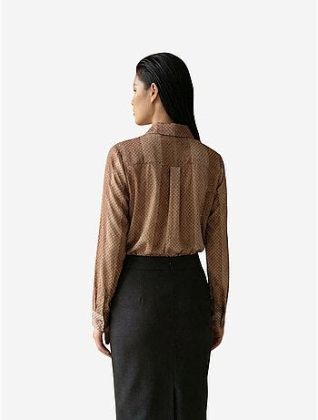 Camicia con bottoni in velluto tessuto a righe my fashion