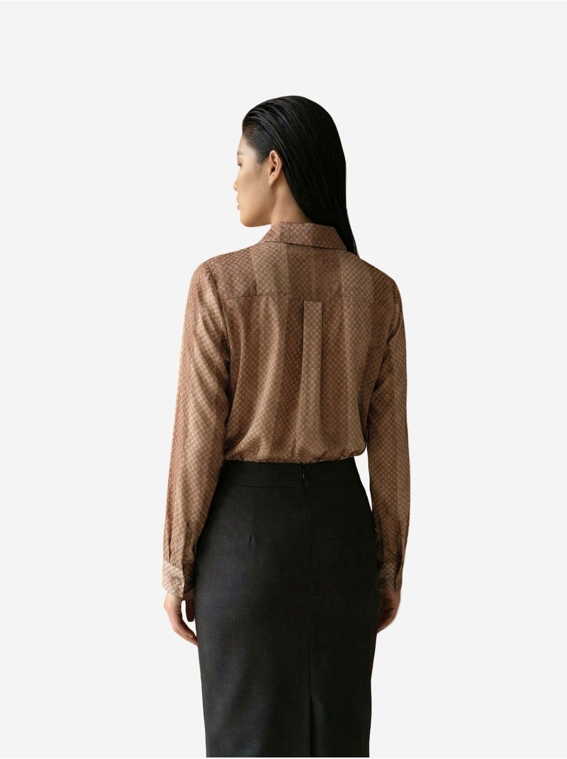 Camicia con bottoni in velluto tessuto a righe my fashion Cammello - Kiabi