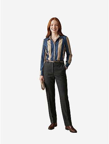 Camicia con bottoni in velluto tessuto a righe my fashion