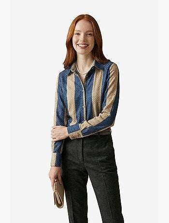 Camicia con bottoni in velluto tessuto a righe my fashion