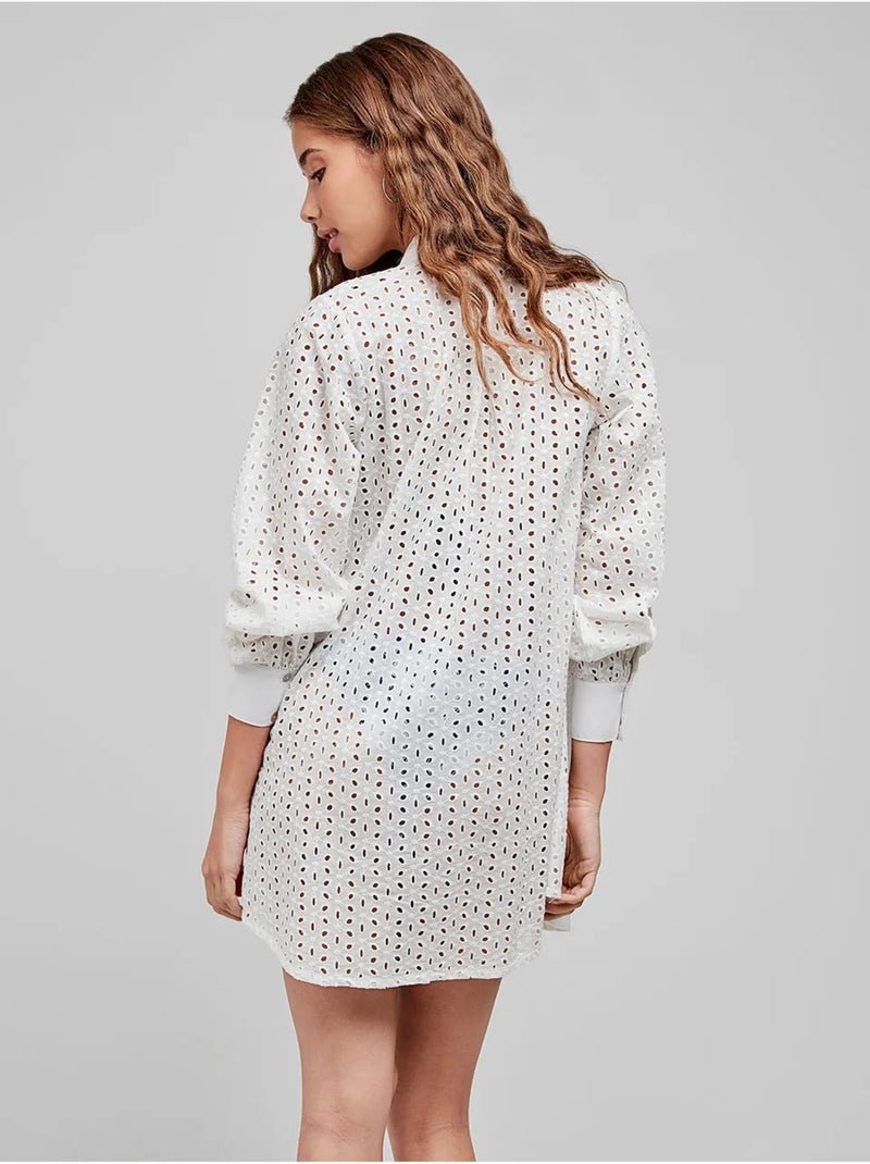 Camicia con chiusura frontale a bottoni, 100% cotone Bianco - Kiabi
