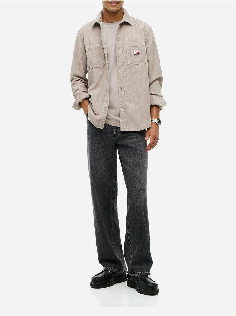 Camicia con colletto abbottonato - tommy jeans Tortora - Kiabi
